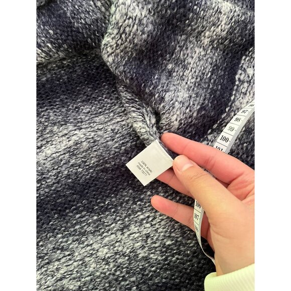NWT Sonoma Womens XL Long Open Cardigan Sweater Striped Knit Shades Of Gray & Na - Picture 5 of 7